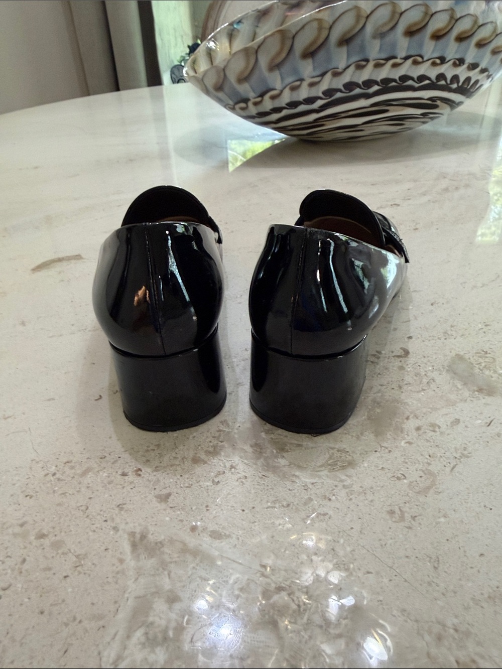 Prada Black Patent Leather Logo Loafers - Picture 3 of 4
